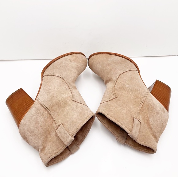 {Splendid} Rugged Suede Cowboy Ankle Booties - Picture 11 of 16
